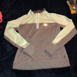PINK nylon running quarter zip up